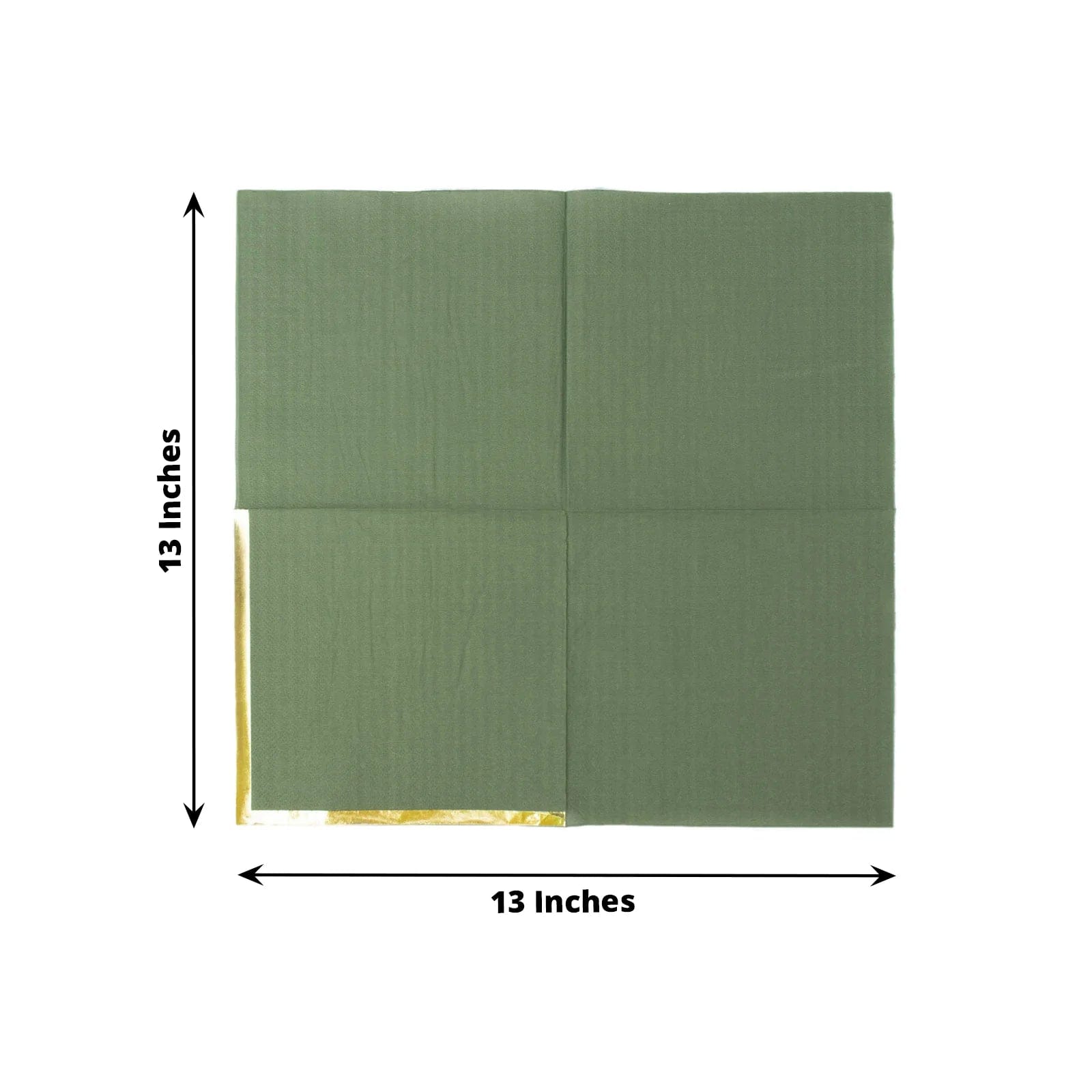 50 Pcs 2-Ply Premium Cocktail Napkins with Elegant Gold Rim - Perfect for Dinner Parties, Weddings & Special Events