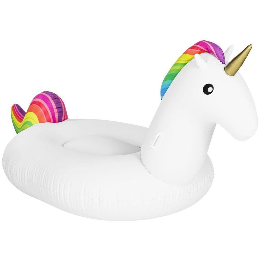 **Topind Giant Inflatable Unicorn Float - Rainbow Pool Lounge Raft for Kids & Adults, PVC Swim Ring, Summer Water Toy for Swimming Pools, Lakes & Beach Parties**