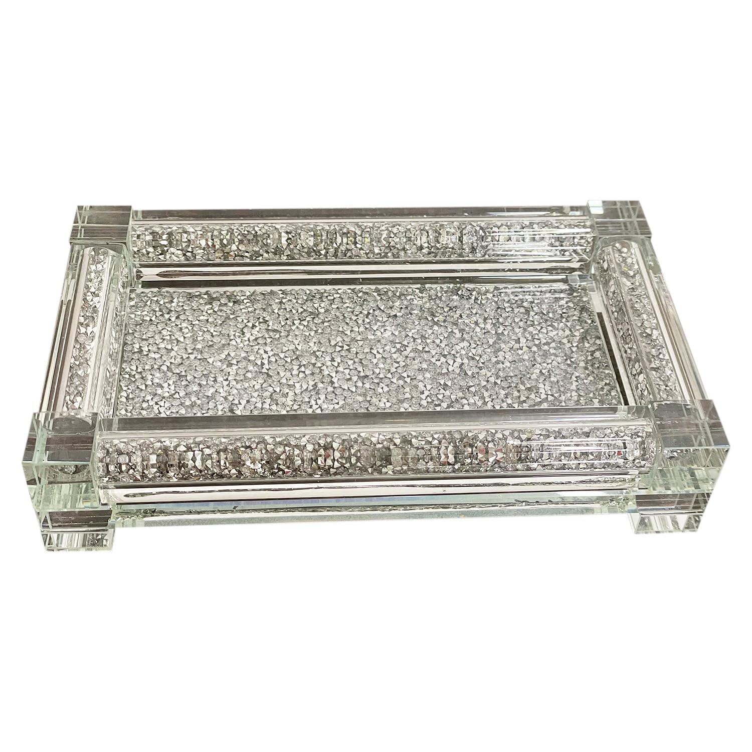 Ambrose Elegant Small Glass Tray with Gift Box - Perfect for Jewelry Display, Home Decor, and Wedding Favors