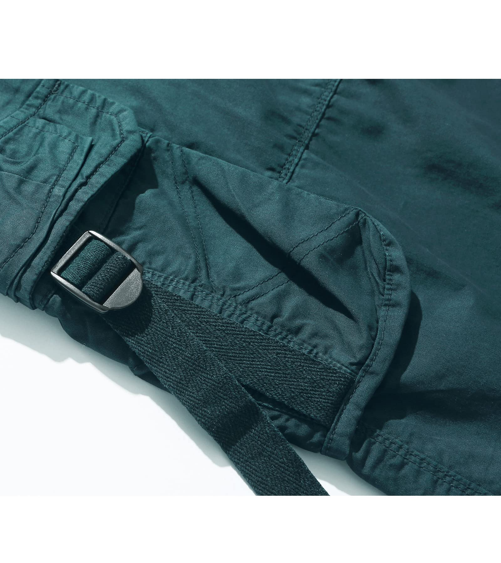 Men's 3/4 Length Cargo Shorts - Below The Knee Stretch Comfort Fit for Hiking, Travel & Outdoor Activities | Quick-Dry & Multi-Pocket Design