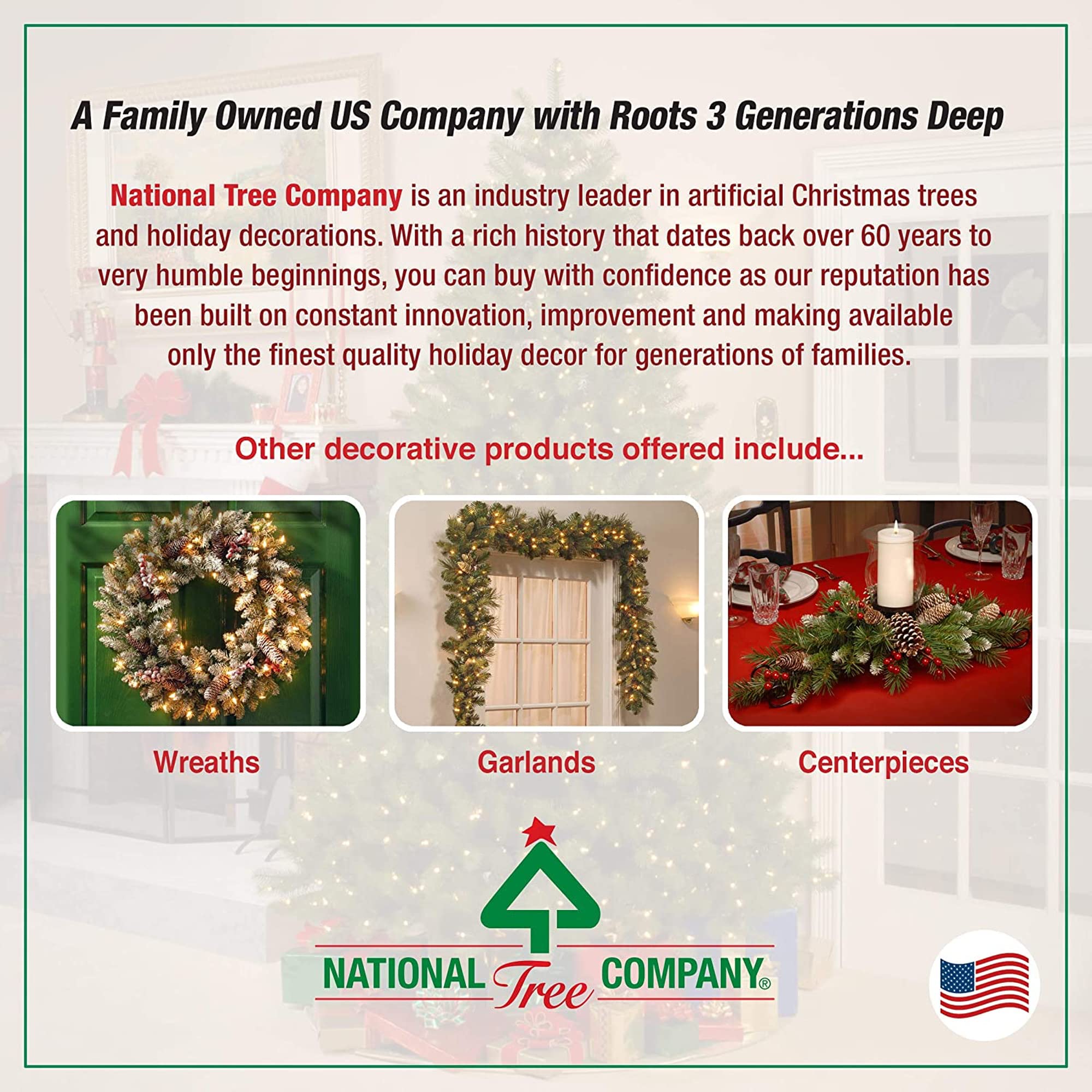 National Tree Company 5ft Pre-Lit Artificial Christmas Tree - Green Crestwood Spruce with White Lights, Pine Cones & Berry Clusters | Frosted Branches & Included Pot Base | Perfect for Home Entrance, Living Room & Holiday Decor