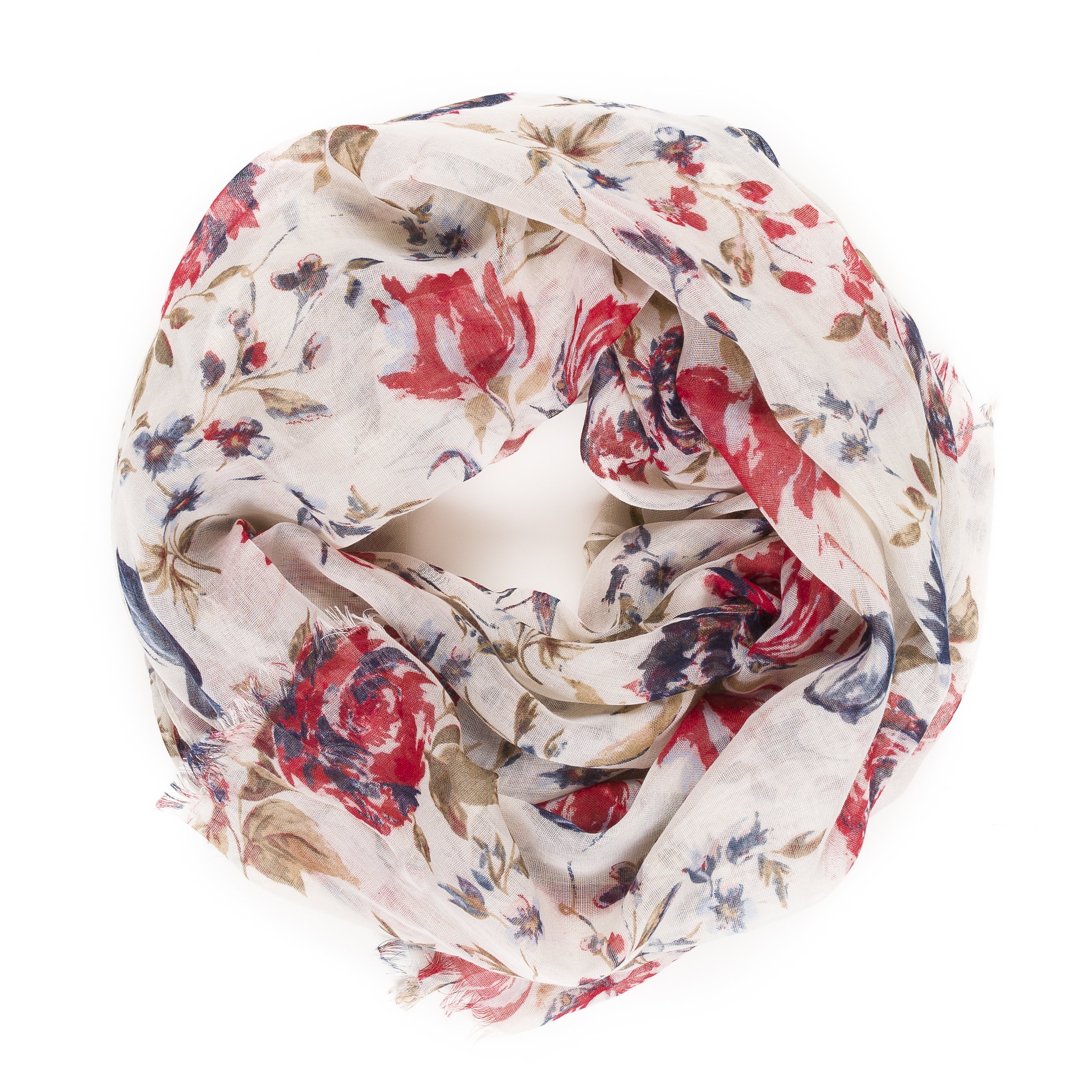 Stylish MIMOSITO Lightweight Floral Scarf for Women - Fashionable Wrap Shawl for Fall & Winter - Perfect for Office, Travel and Casual Outfits