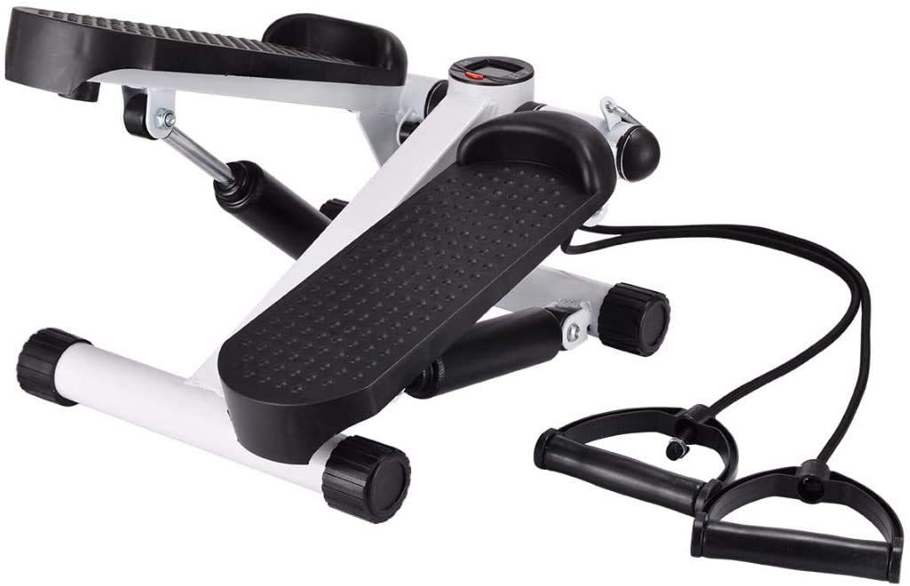 Jukkre Stepper Step Machine with Resistance Bands - Durable & Safe Mini Stair Climber with Non-Slip Foot Pedals for Home Workouts | Cardio Training Equipment for Weight Loss, Aerobic Exercise & Family Fitness | Perfect for Small Spaces, Apartment & Office Use