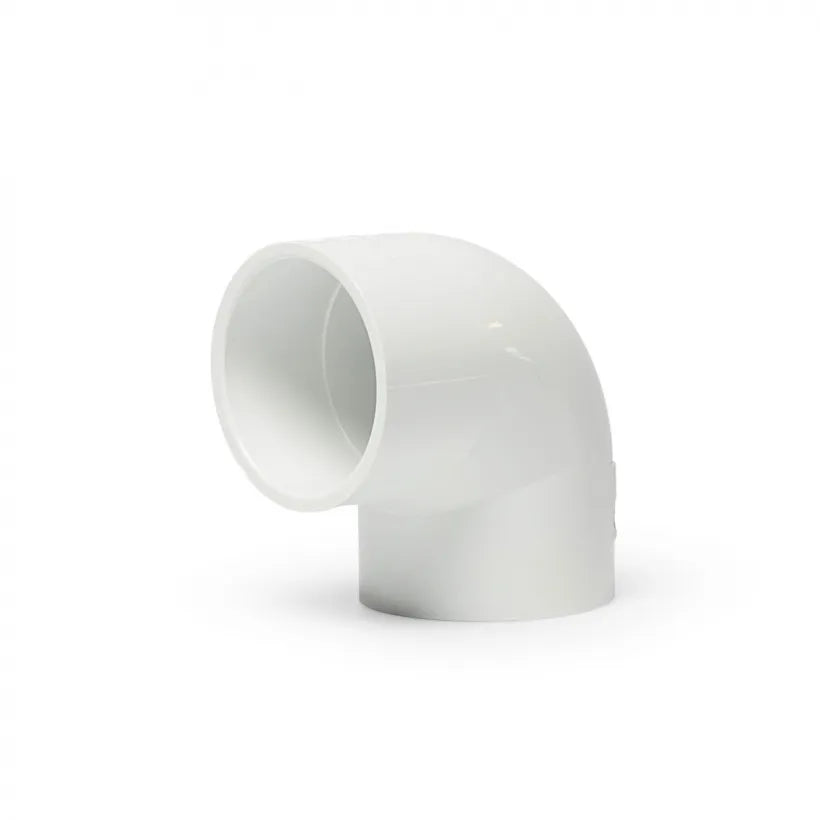 90 Degree Slip Elbow 50mm x 50mm - PVC Plumbing Fitting for Drainage Systems | Perfect for Sink, Shower, and Bathtub Installations