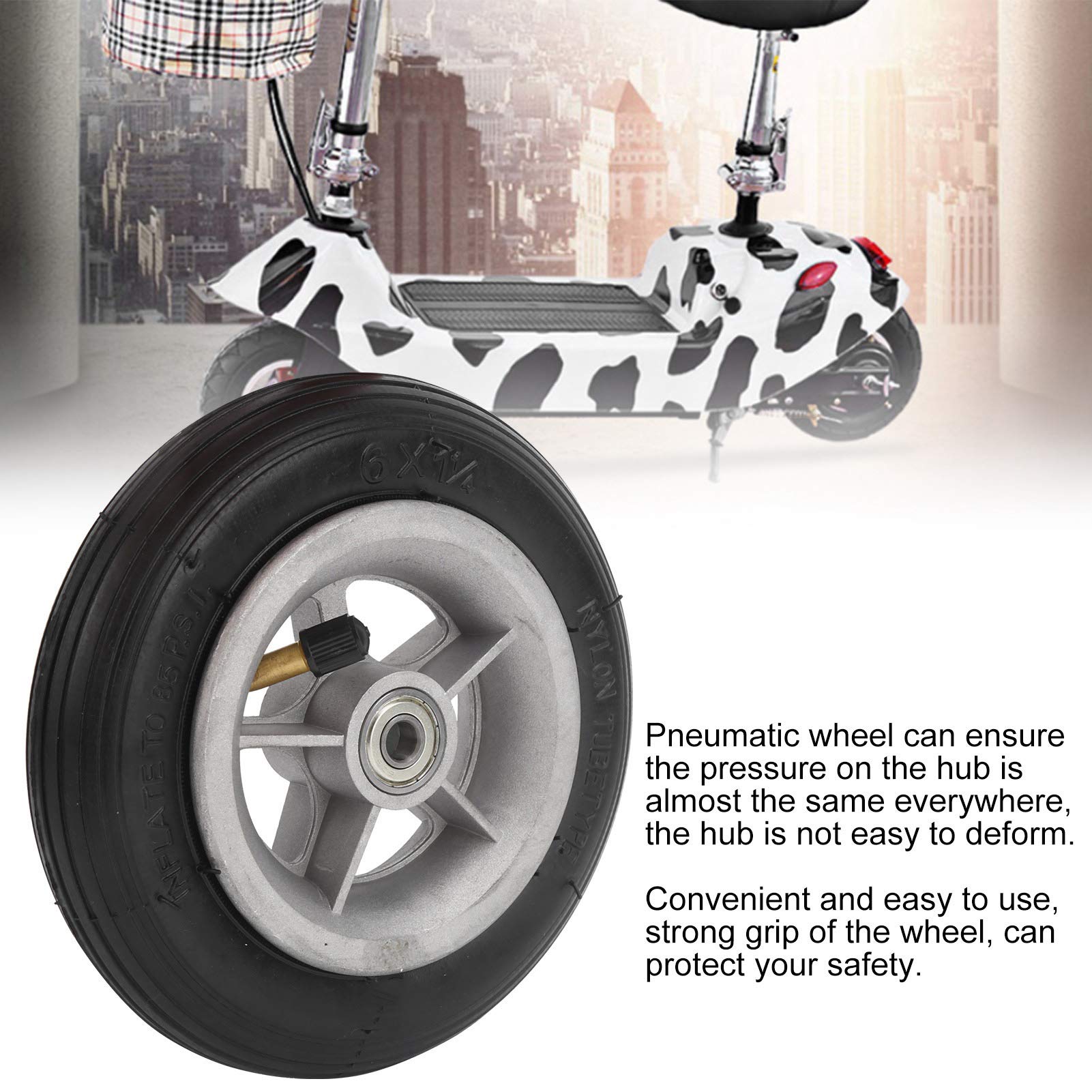 6x1.25 Inch Electric Scooter Replacement Tire - Durable 6