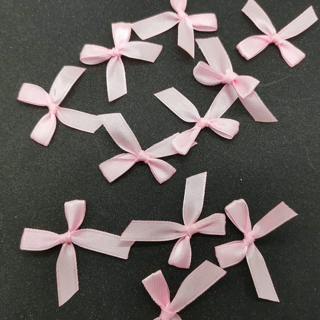 100-Pack Mini Satin Ribbon Bows for Crafts, Card Making, Scrapbooking, Gift Tags & Party Decorations | Red & Blue Small Favor Bows for DIY Projects, Wedding Favors & Home Decor