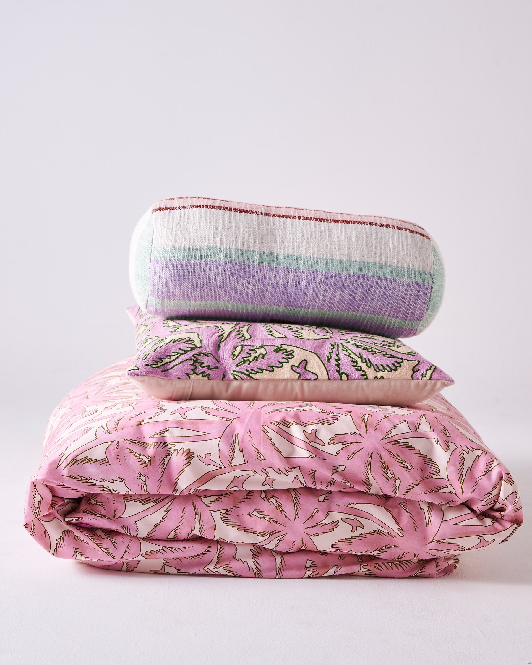 Island Delight Woven Bolster Pillow - Decorative Bohemian Throw Cushion for Sofa, Bed, Floor Seating - Perfect for Living Room, Bedroom & Outdoor Patio Decor