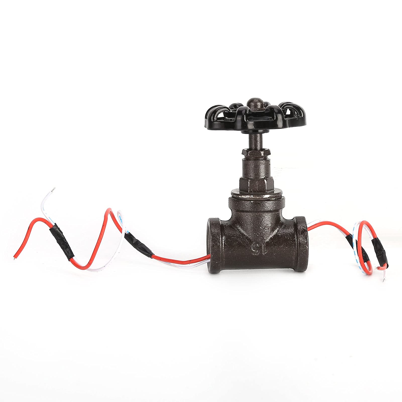 Vintage Iron 1/2 Inch Stop Valve Light Switch Pipe Lamp with Electric Wire - Industrial Style Table Lamp for Bedroom, Living Room & Office Decor | Perfect for Reading Nook, Nightstand Lighting and Home Office Ambience