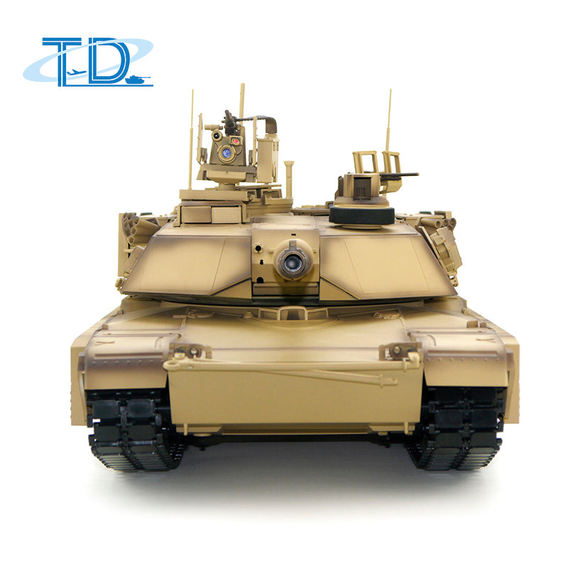 1/16 Tongde RC Infrared Battle Tank M1A2 Abrams BB Shooting with Barrel Recoil - Electric Military Tank Toy for Kids & Adults - US Stock - Perfect for War Games, Collecting & Outdoor Play