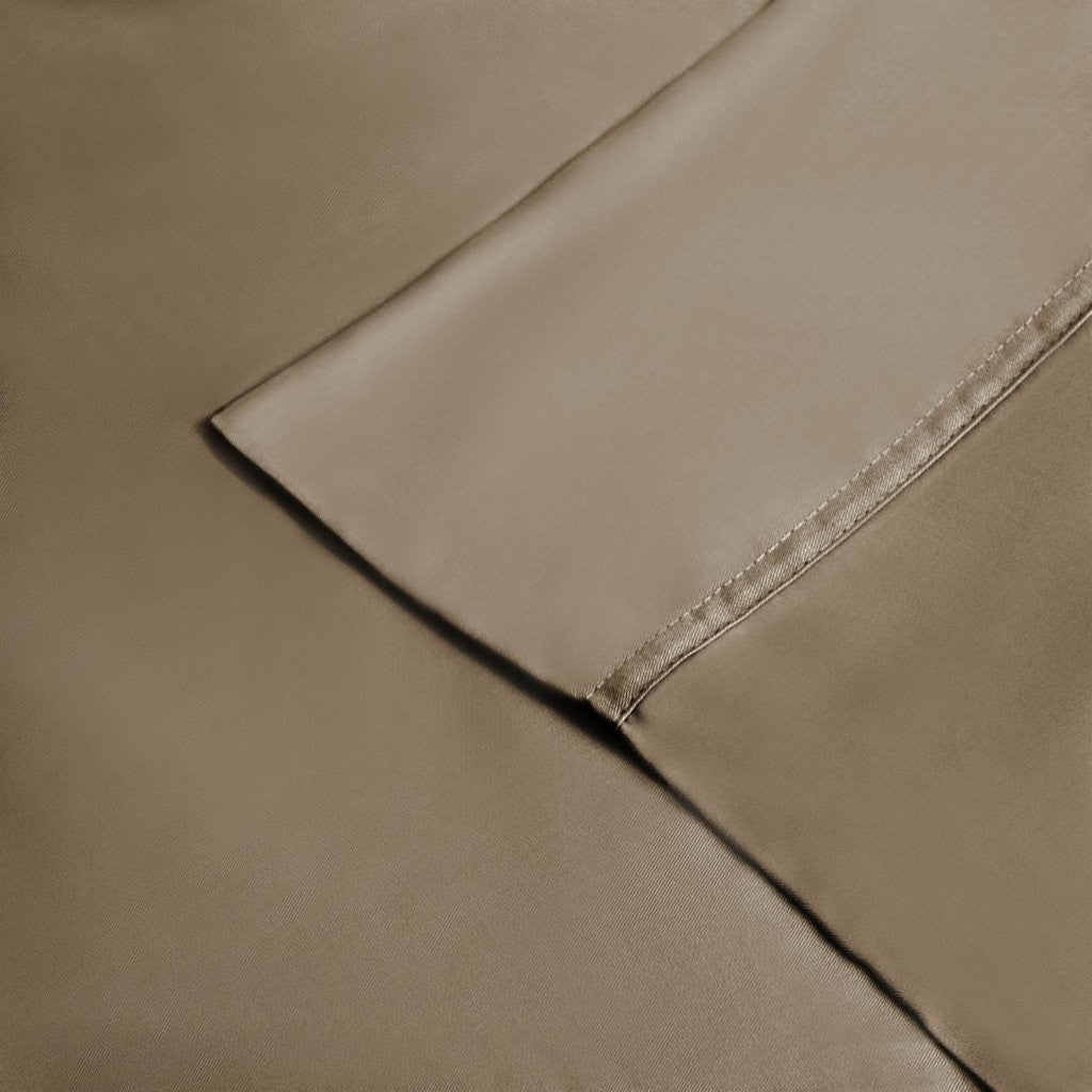 300 Thread Count Rayon From Bamboo Solid Deep Pocket Sheet Set - Ultra Soft & Breathable Bed Sheets for Queen Size Mattress - Perfect for All-Season Comfort & Luxury Bedroom Decor
