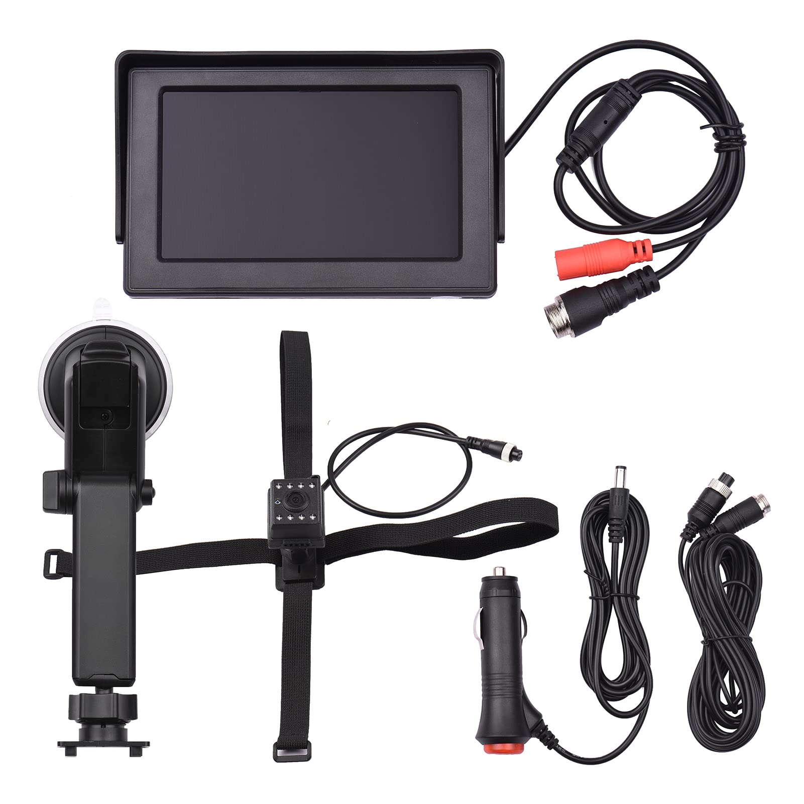1080P 4.3 Inch Baby Car Mirror with Night Vision & 5M Cable - Adjustable Angle, Wide Crystal Clear View for Rear-Facing Car Seat Safety Monitoring - Perfect for Parents Traveling with Infants