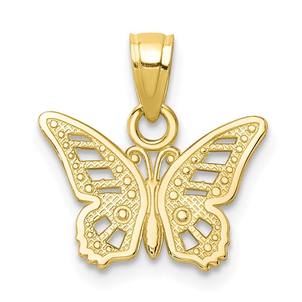 10K Solid Gold Butterfly Charm Pendant - Elegant Jewelry for Necklace, Bracelet & Gift Giving - Perfect for Birthdays, Anniversaries & Special Occasions