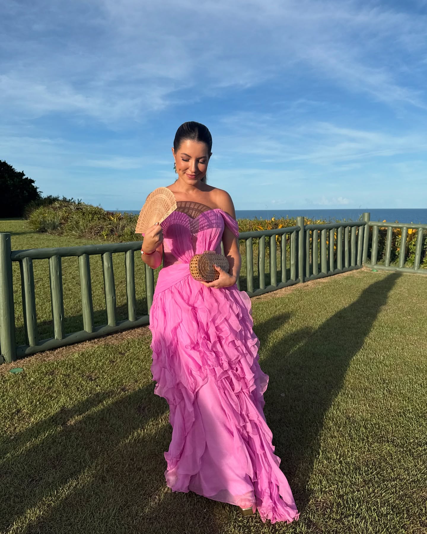 Elegant Off-The-Shoulder A-Line Chiffon Dress with Ruffles - Perfect for Weddings, Parties & Special Occasions | Style J6928