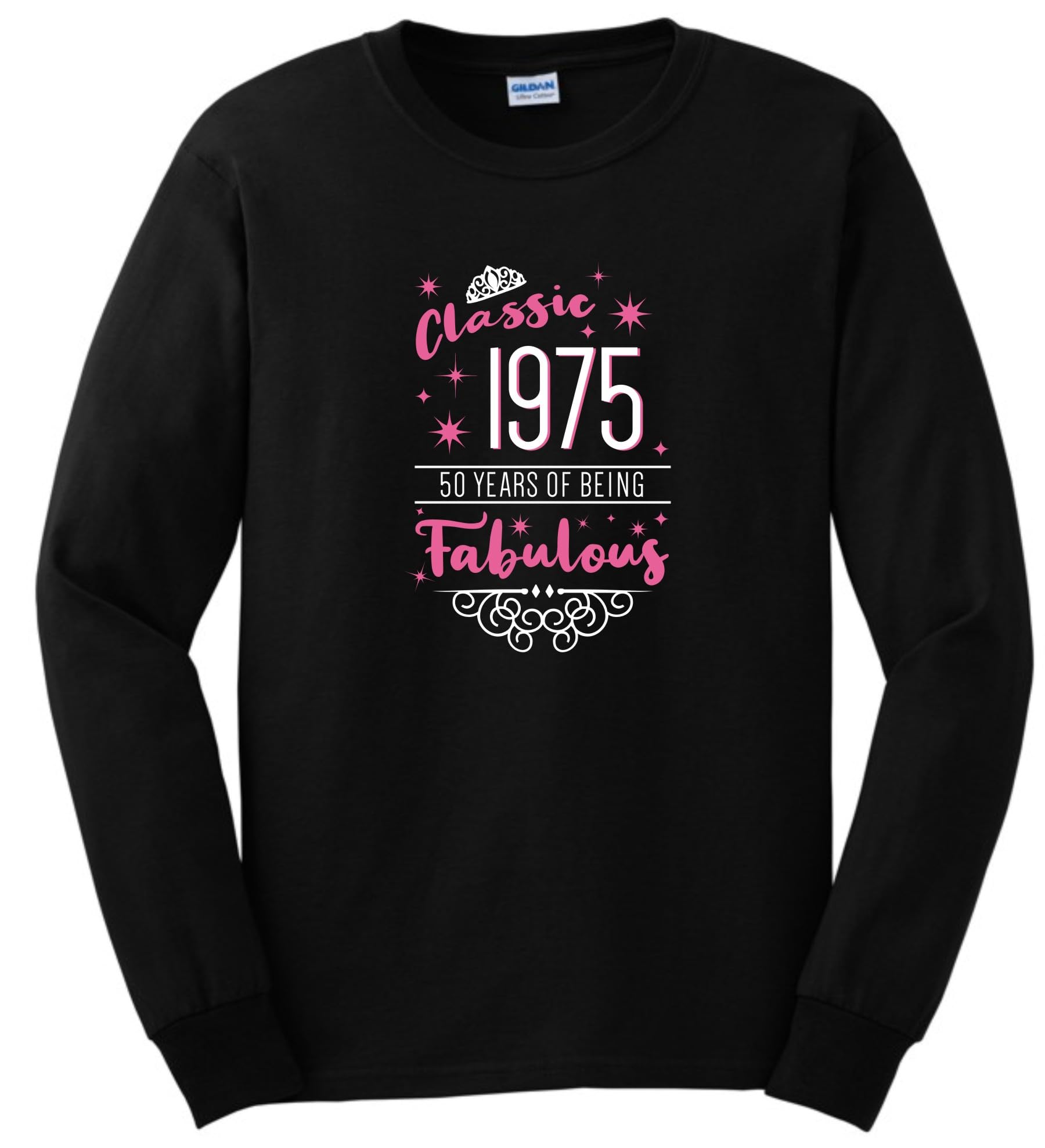 50th Birthday Shirt for Women & Men - Classic 50 Years Fabulous Milestone Long Sleeve T-Shirt - Perfect for Birthday Parties, Gifts & Celebrations