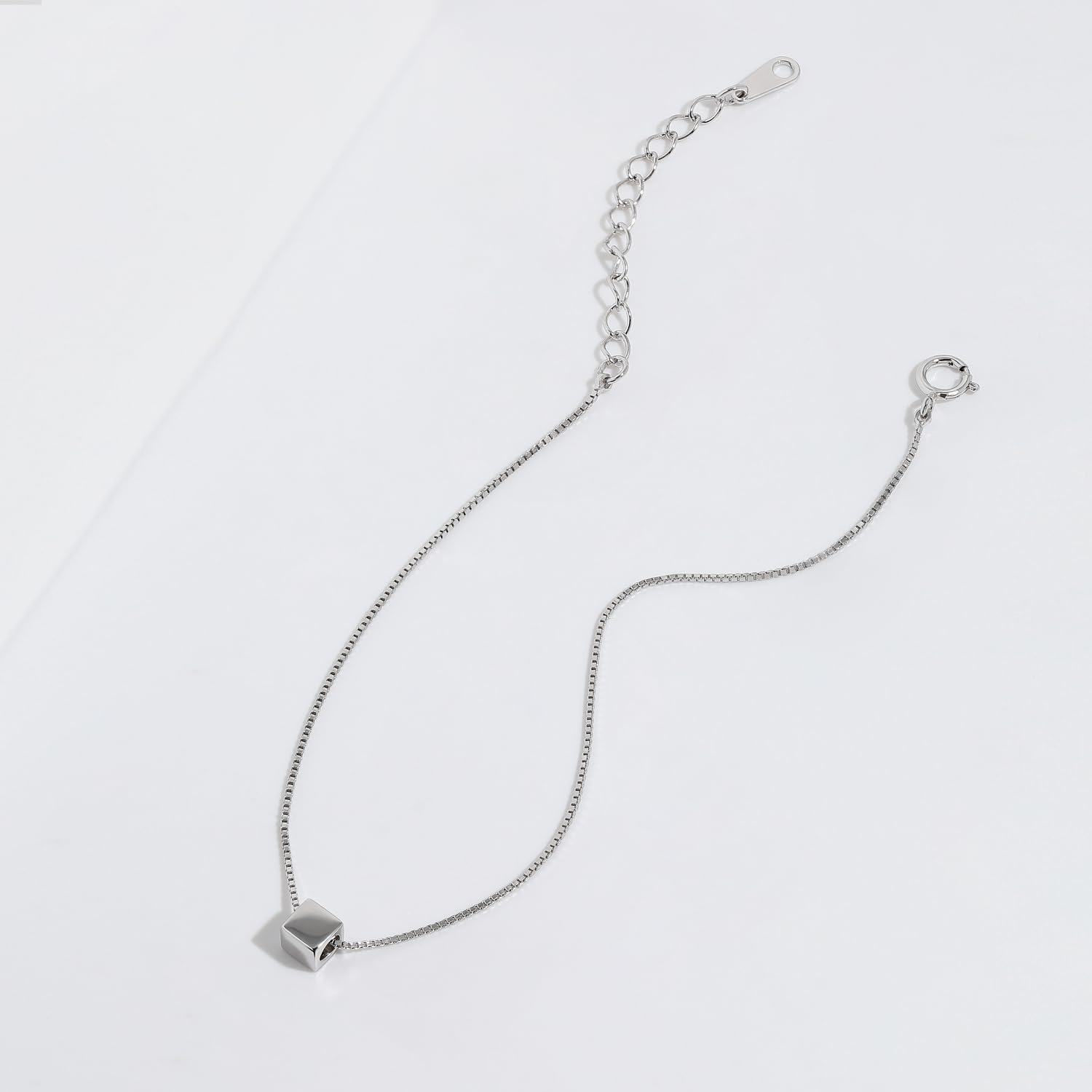 Meissa Sterling Silver Bracelet for Women - Gold Plated Cubic Charm Bracelet, Handmade Box Chain Jewelry, Stackable Gift for Her | Perfect for Everyday Wear, Date Nights & Special Occasions