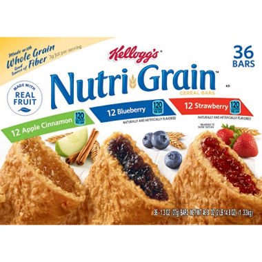 Kellogg's Nutri-Grain Bars Variety Pack - 36 Count (6 Packs of 1.3 oz Bars) - Healthy Breakfast Snacks for Kids & Adults - Perfect for School Lunches, Office Snacks & On-the-Go Energy