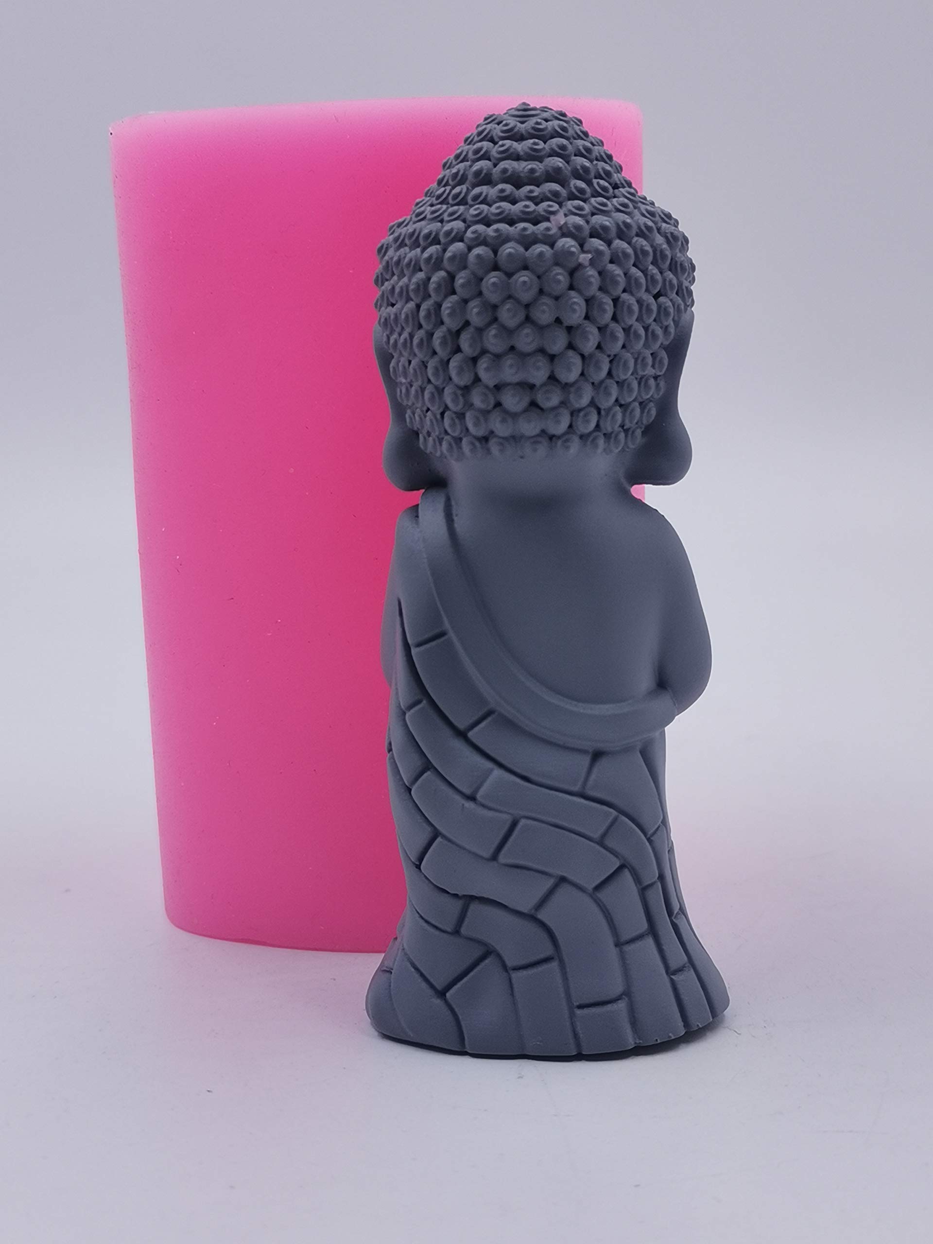 Premium Bronze Buddha Silicone Mold for Candles, Resin Crafts, Gypsum & Concrete Statues - DIY Candle Making, Home Decor & Meditation Space Accessories