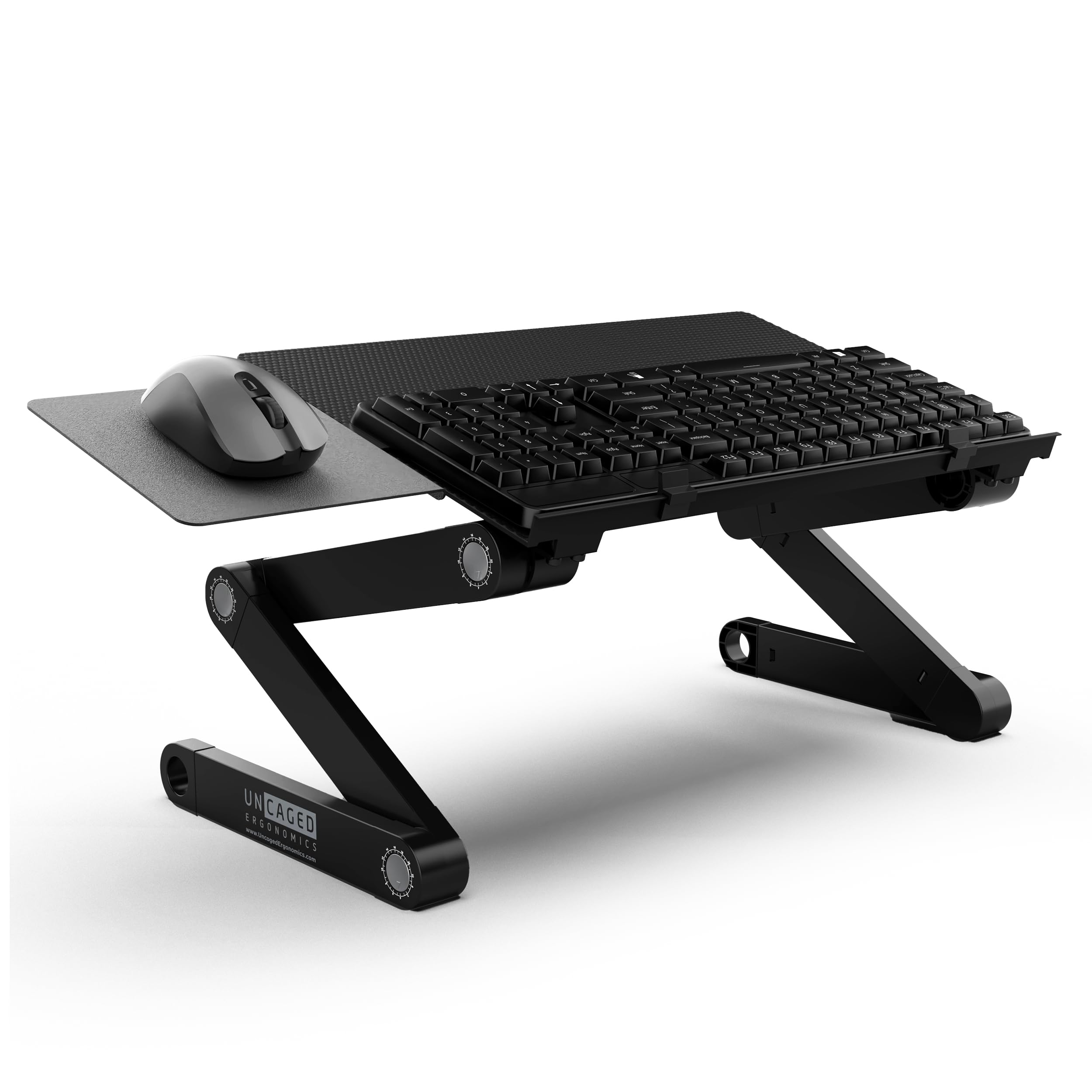 Ergonomic Adjustable Keyboard Stand for Desk - Height Adjustable Computer Keyboard & Mouse Stand with Non-Slip Base - Perfect for Office, Gaming & Home Workspace Setup