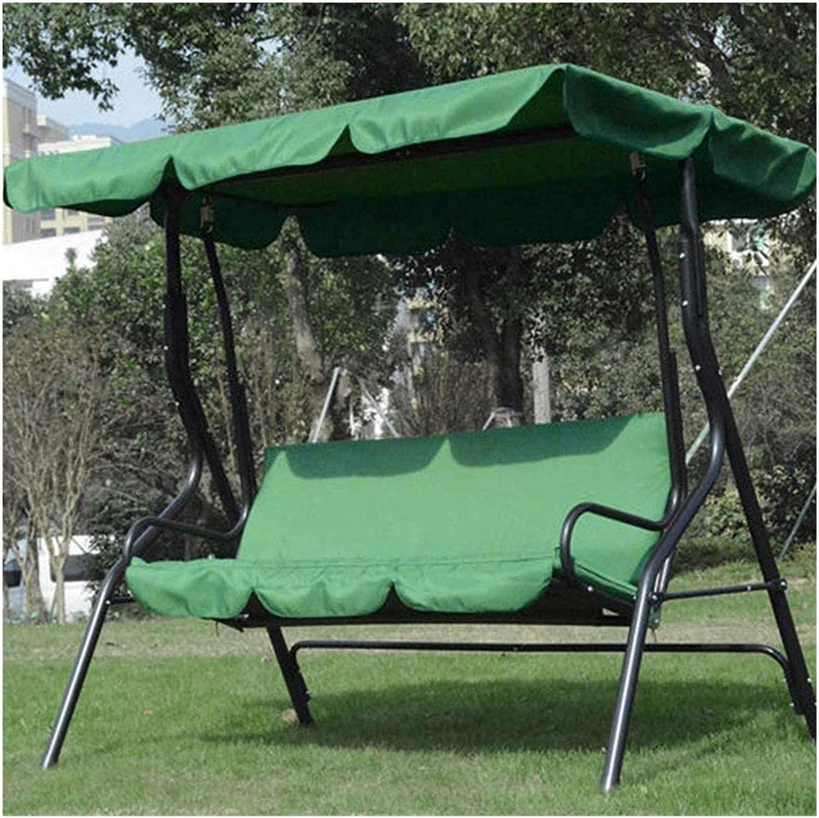 3-Seater Patio Swing Chair Cover Set - Waterproof Outdoor Furniture Covers for Garden, Terrace & Hammock - UV Resistant Canopy Top & Seat Protector for All Weather Use