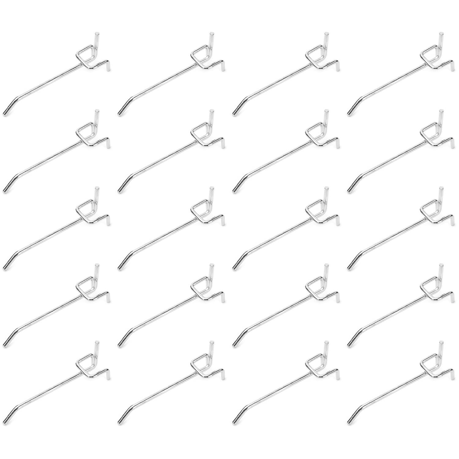 20 Pack 4 Inch Iron Pegboard Hooks for 1/8