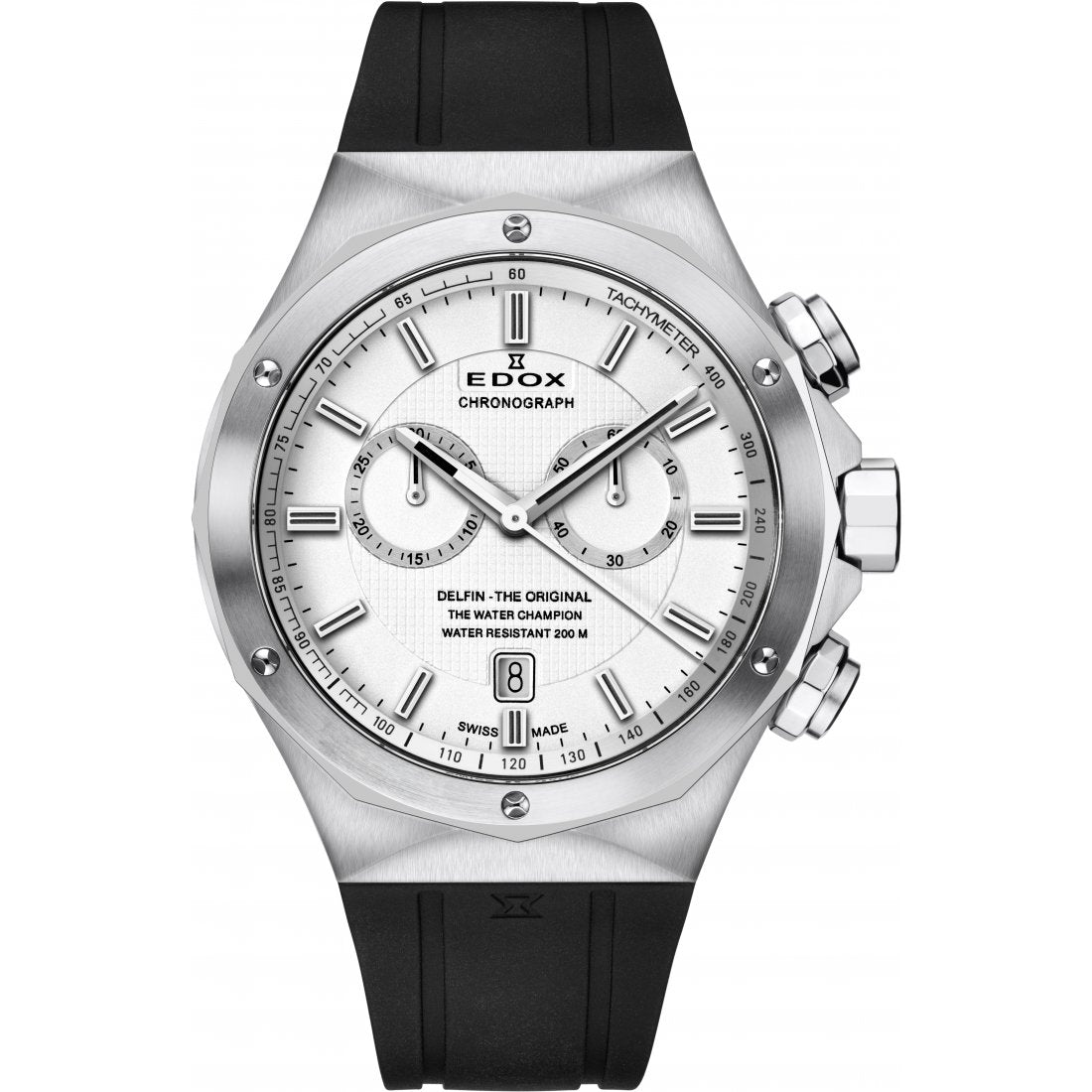 Edox Delfin Chronograph 10105 3CA AIN Men's Luxury Swiss Watch - Waterproof Diving Chronometer for Professional Divers & Water Sports Enthusiasts