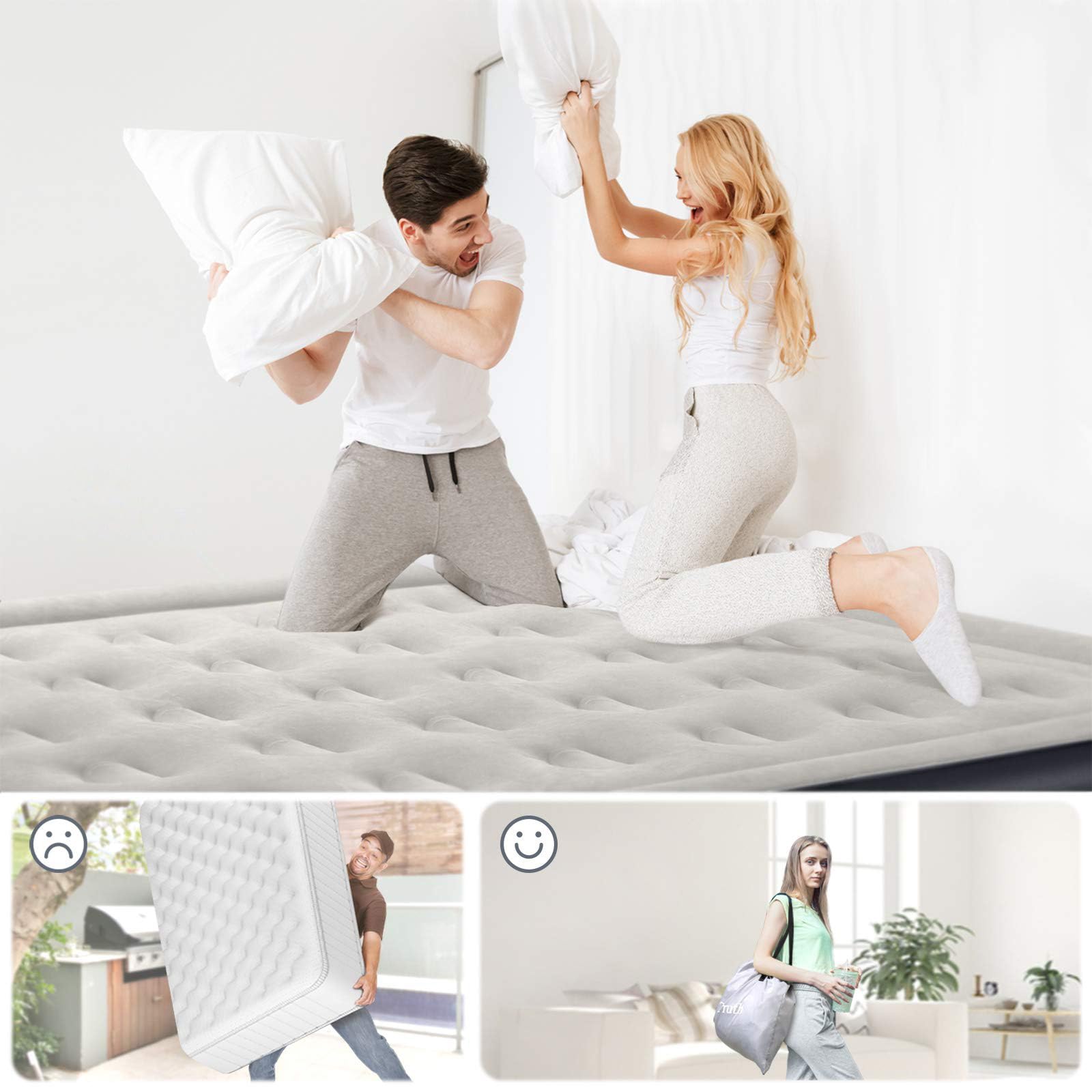 InnoTruth Queen Air Mattress with Built-in Pump - 18