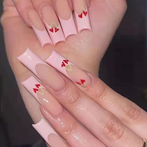 Strawberry False Nails