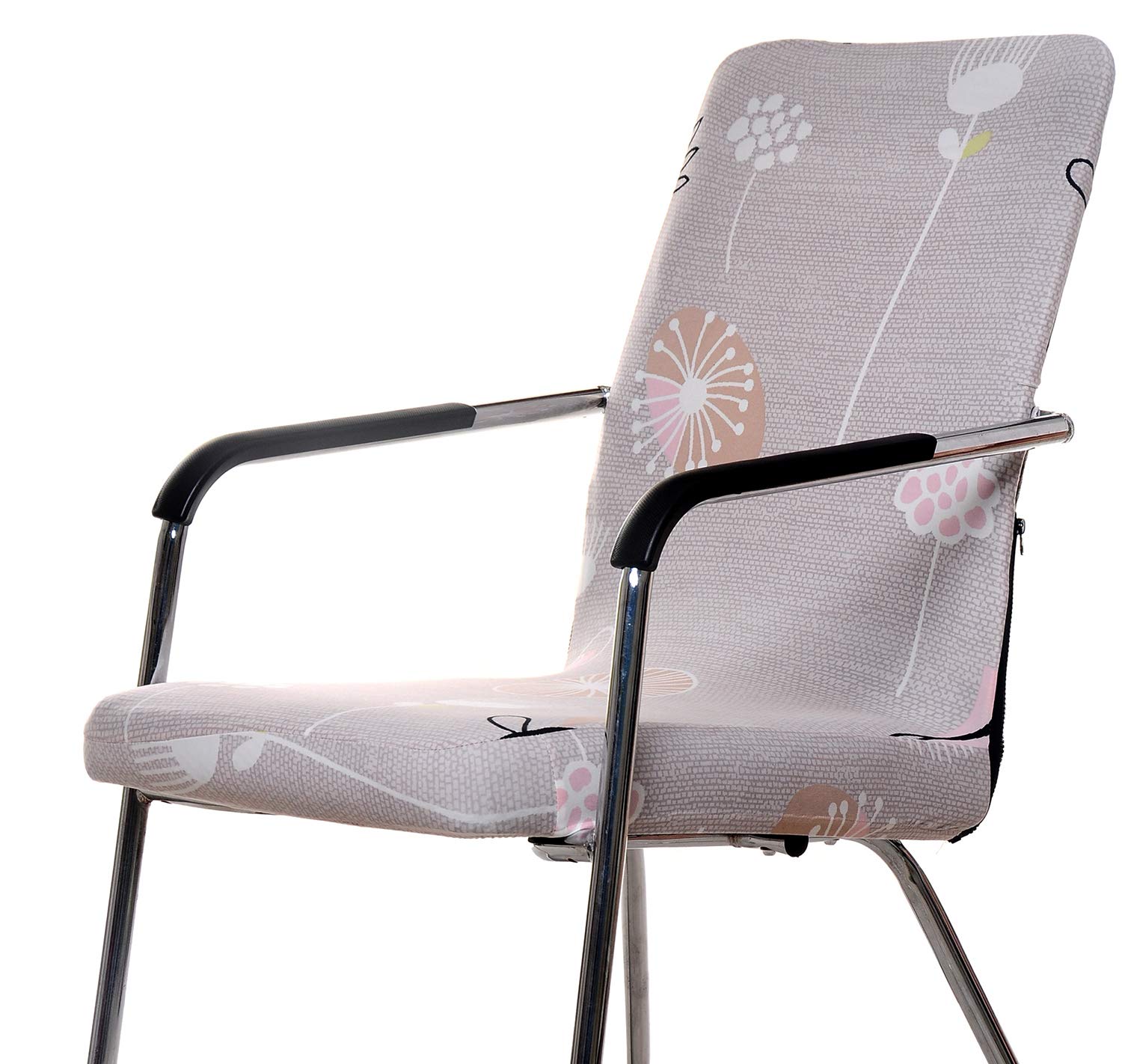 XNN Stretchable Computer Office Chair Cover - Breathable & Protective Slipcover for Home & Office Use (Grey) - Perfect for Ergonomic Support and Workspace Comfort