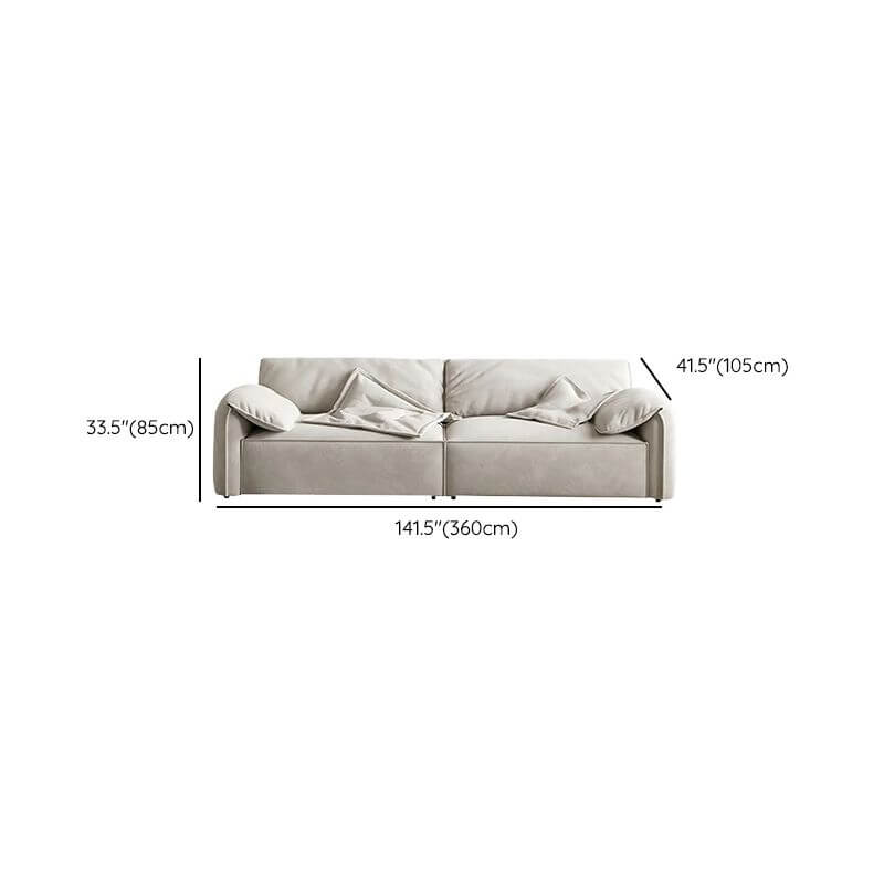 Water Resistant Light Gray Solid Color Sofa Set - 6/5/4 Seater with Pillows for Living Room, Lounge & Family Gatherings