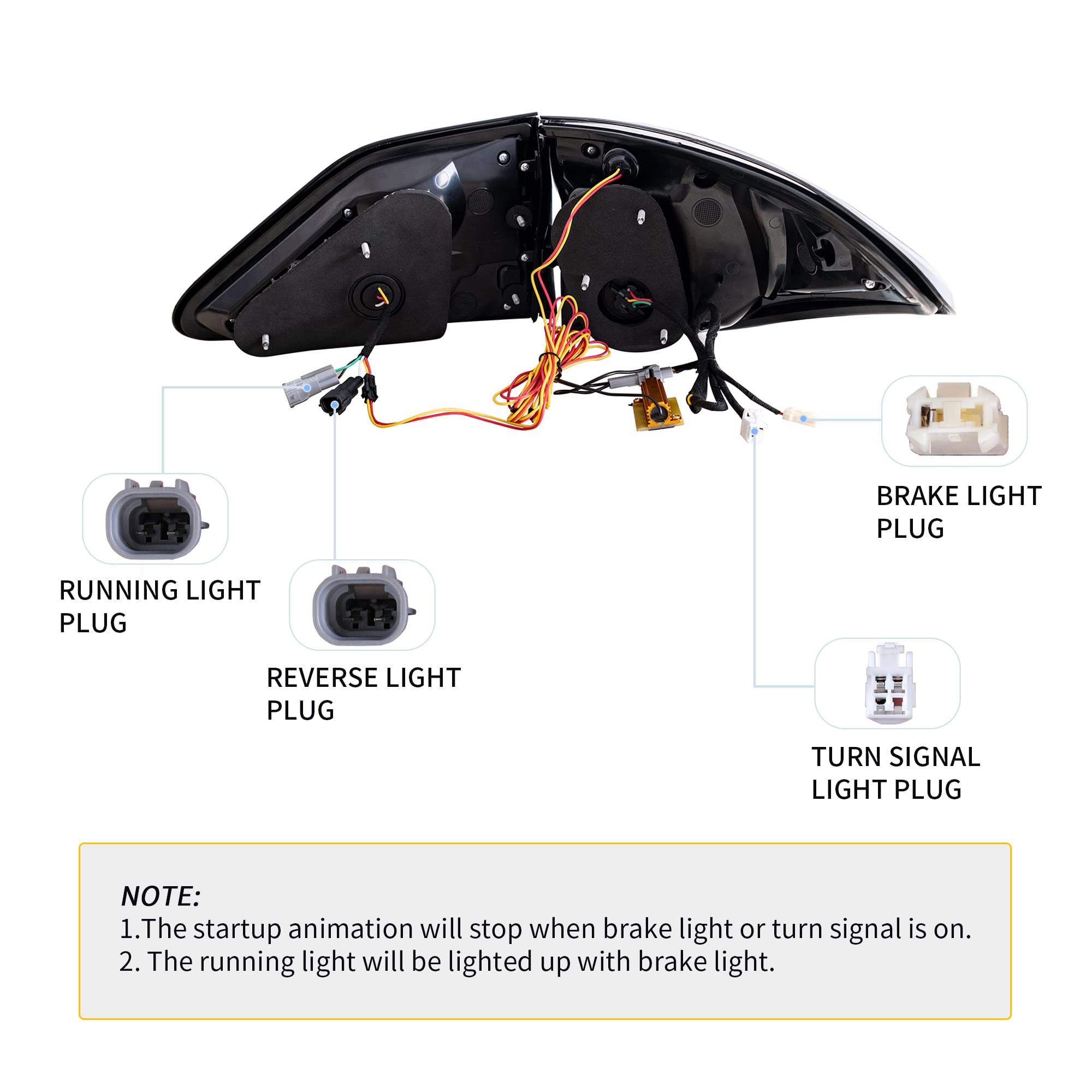 VLAND LED Tail Lights Assembly for 2009-2014 Lexus RX270 RX350 RX450 RX330 RX440H - Dynamic Animation LED Running Lights & Sequential Turn Signals - Red & Smoked (Driver & Passenger Side) - Perfect for Night Driving & Car Customization