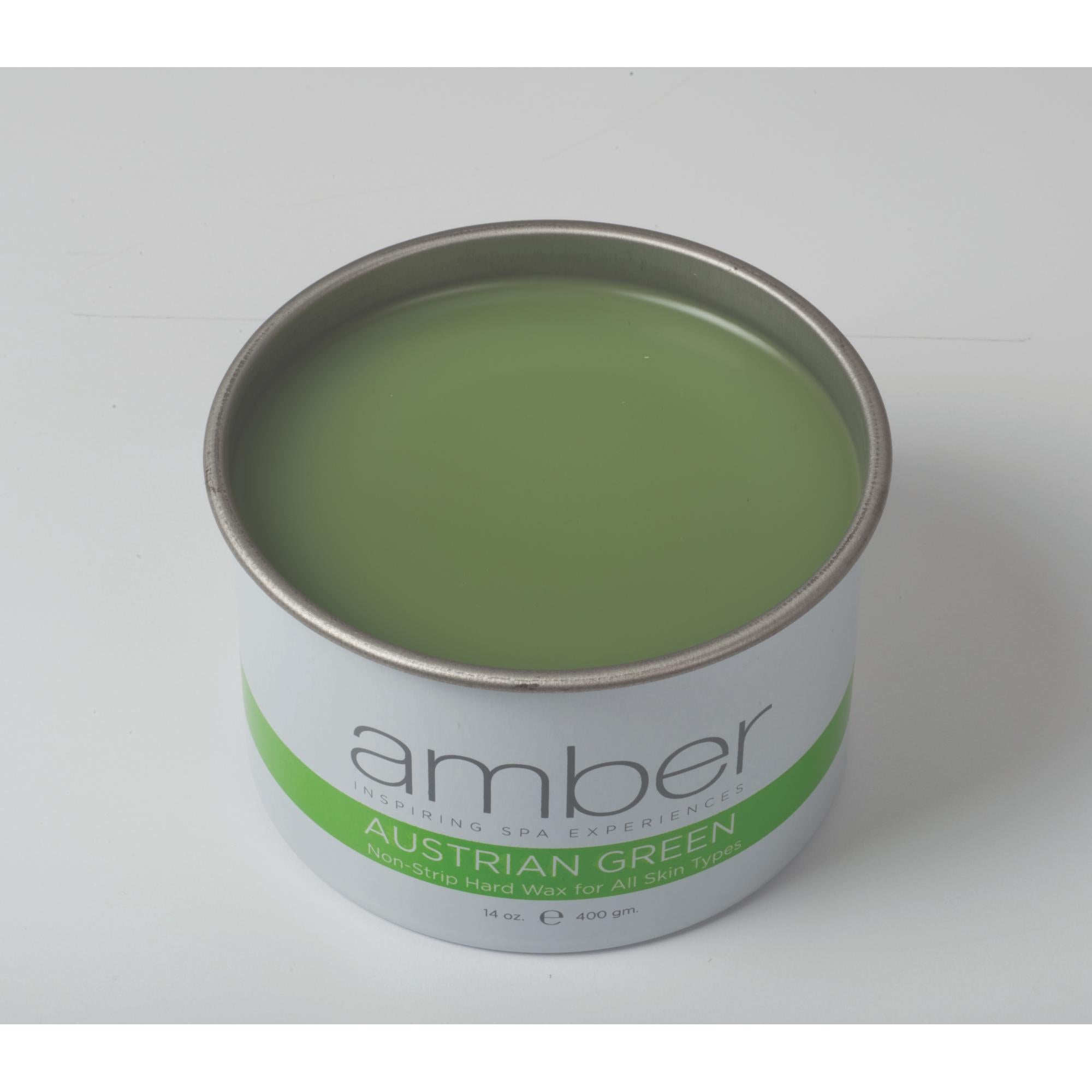 Premium Austrian Green Amber Hard Wax - 14 oz for Hair Removal & Smooth Skin - Ideal for Face, Legs, Bikini Line & Body Waxing at Home or Salon