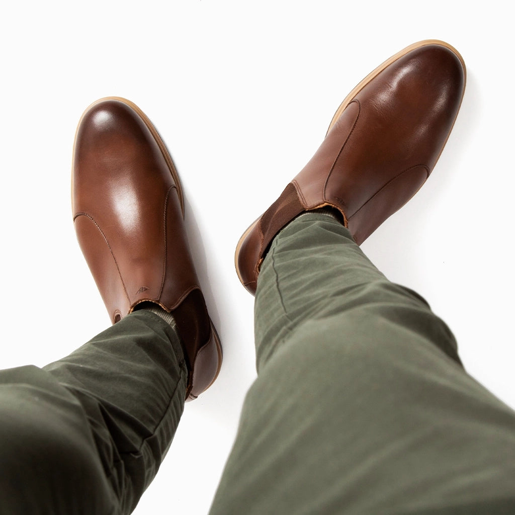 The Chelsea Chestnut Brown Leather Ankle Boots for Women - Stylish & Comfortable Fall & Winter Fashion for Casual Outings & Office Wear