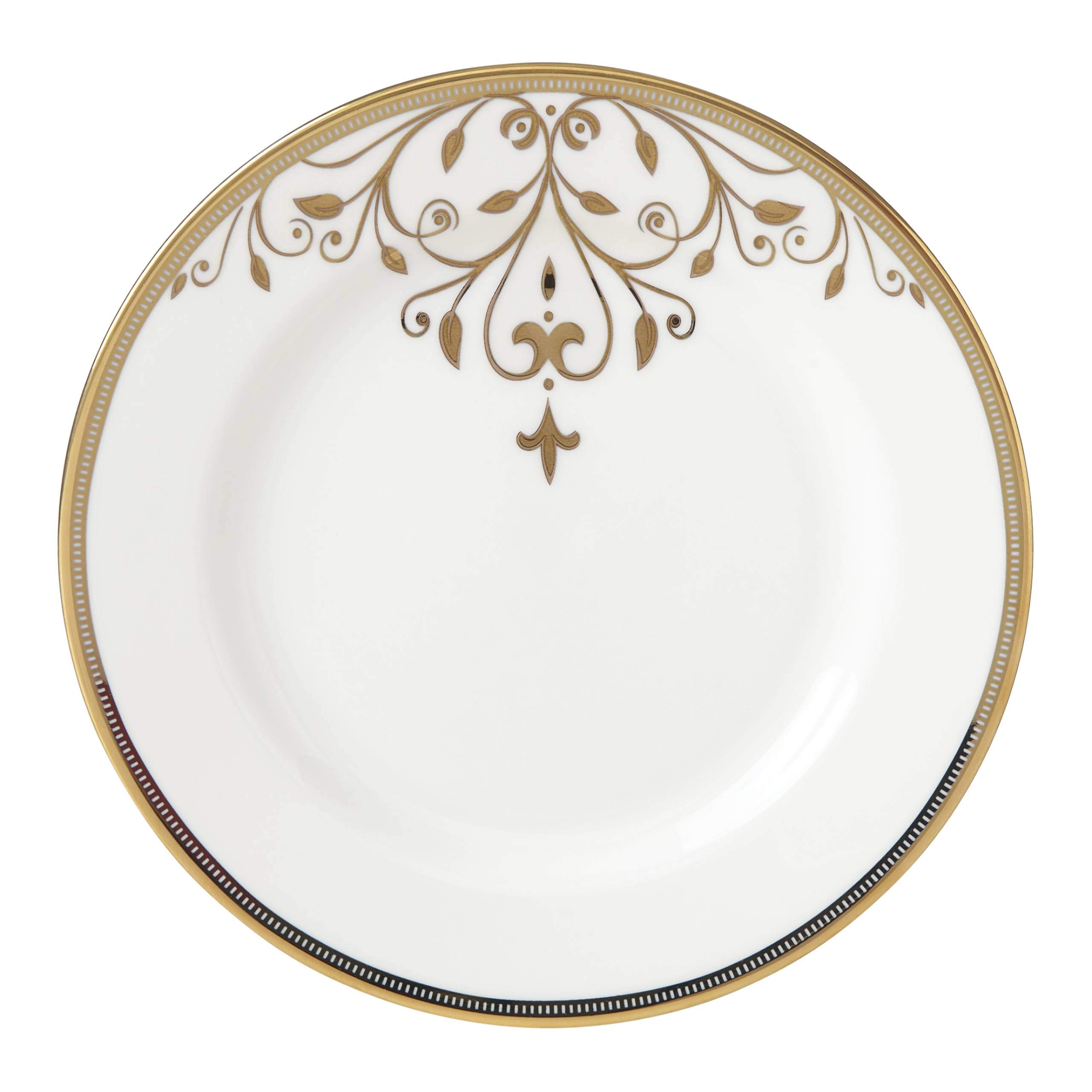 Lenox Opal Innocence Scroll Bread Plate - Elegant Metallic Finish, 0.40 LB - Perfect for Dinner Parties, Wedding Gifts & Home Decor