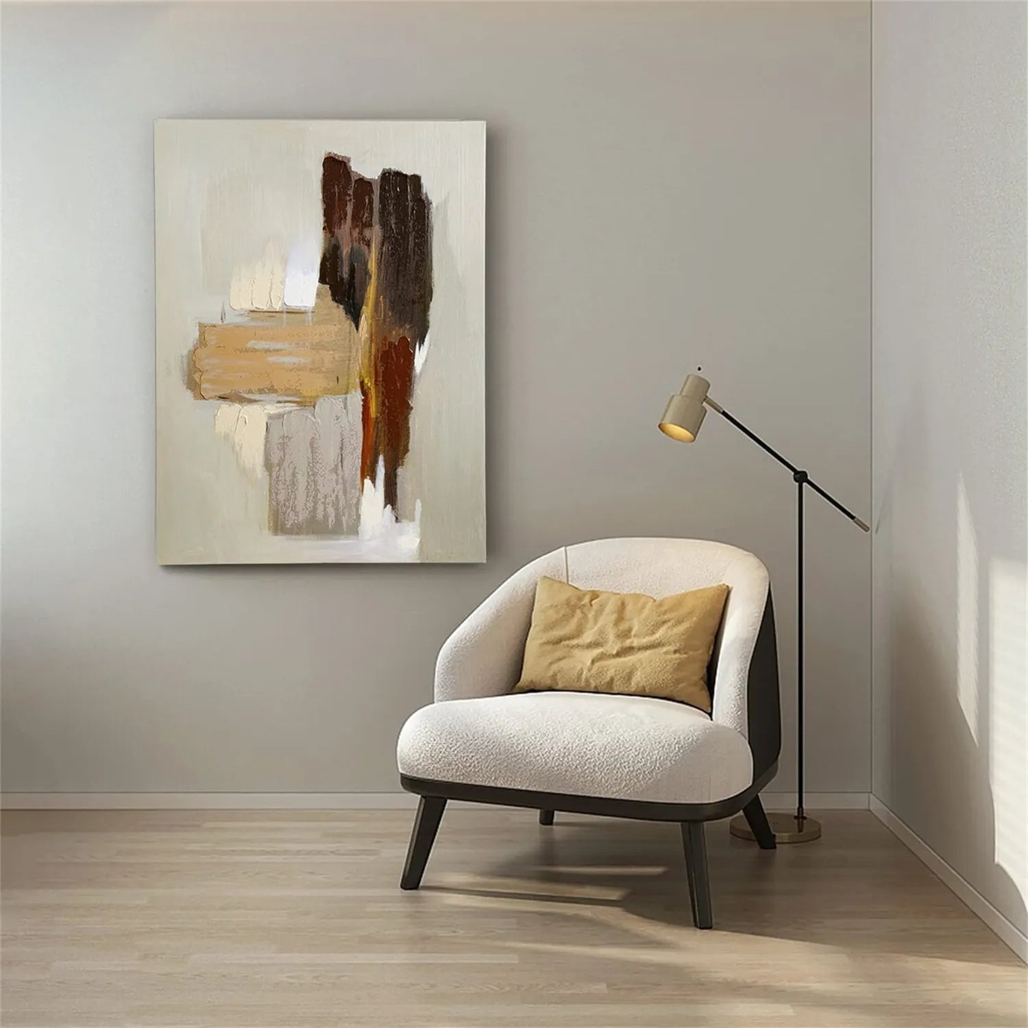 Abstract Painting #AB 197 - Modern Wall Art for Living Room, Bedroom & Office Decor | Handmade Canvas Artwork