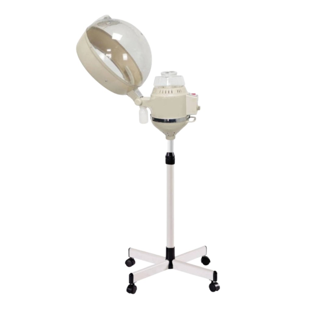 Professional Hair Steamer with Hot & Cold Air Modes - Constant Temperature Hair Care for Salon & Home Use - Hydrating Hair Treatment for Dry Damaged Hair - Perfect for Deep Conditioning & Scalp Therapy (White)
