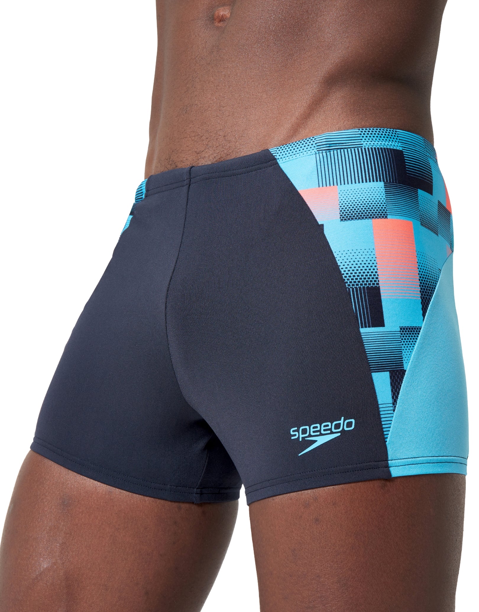 Endurance+ Max Splice Swim Aquashort for Men - Quick Dry Swim Trunks with UPF 50+ Sun Protection - Navy Blue Swim Shorts for Beach, Pool & Water Sports