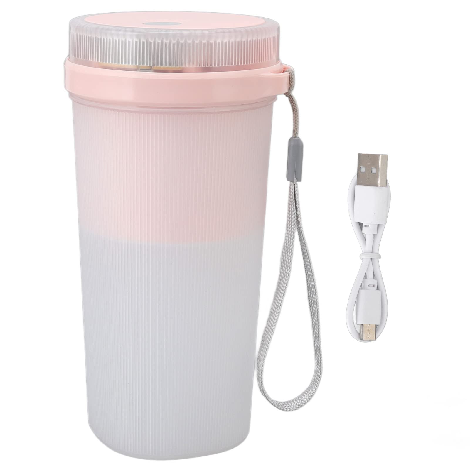 Portable Blender 300ml - USB Rechargeable Electric Juicer Cup with 6 Stainless Steel Blades | Handheld Smoothie Maker for Fruits, Vegetables & Protein Shakes | Perfect for Gym, Travel & Office Use