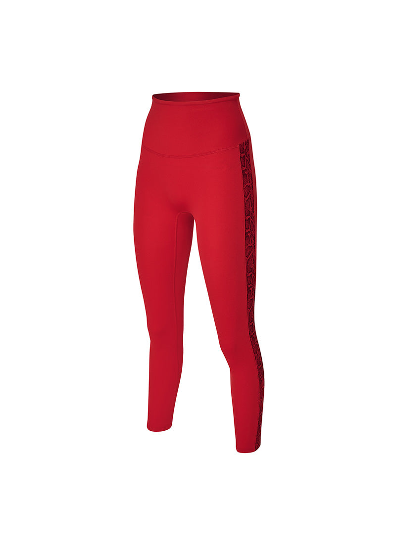 Black Label Power Rise Python Color Block Leggings - High Waist Yoga Pants for Women, Gym Workout & Running - Trendy Athletic Wear for Fitness & Lounge