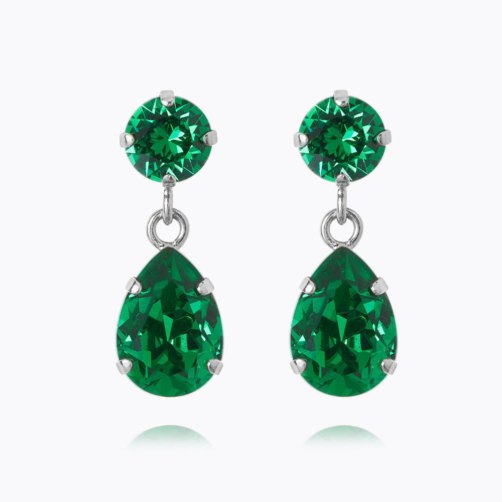 Mini Drop Earrings - Majestic Green Gemstone Dangle Earrings for Women | Elegant Jewelry Gift for Parties, Weddings & Everyday Wear