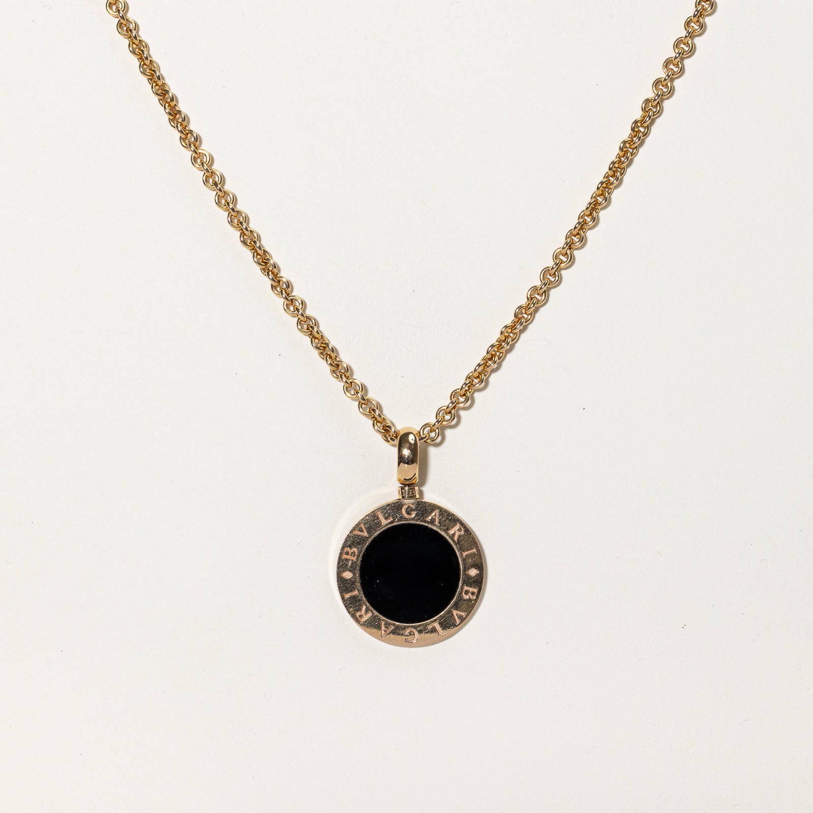 BVLGARI Onyx & Mother of Pearl Necklace - 18K Gold, 2.30ct Gemstone Jewelry for Women | Elegant Gift for Anniversary, Wedding & Special Occasions