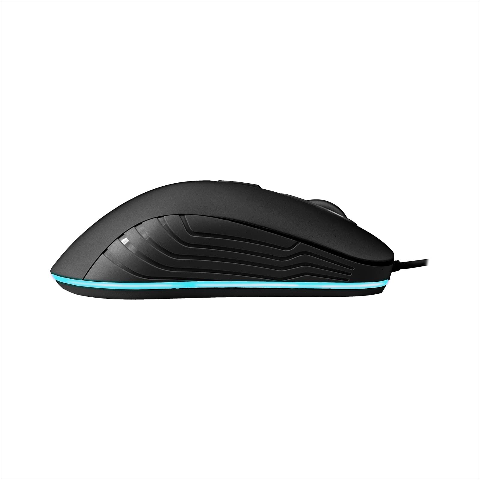 Nuwo Loki USB Wired Gaming Mouse - Ergonomic Optical PC & Laptop Mouse with 6 Programmable Buttons, 4 Adjustable DPI (800/1200/1800/2400), 7 RGB LED Colors - Black | Perfect for Gaming, Office Work & Graphic Design