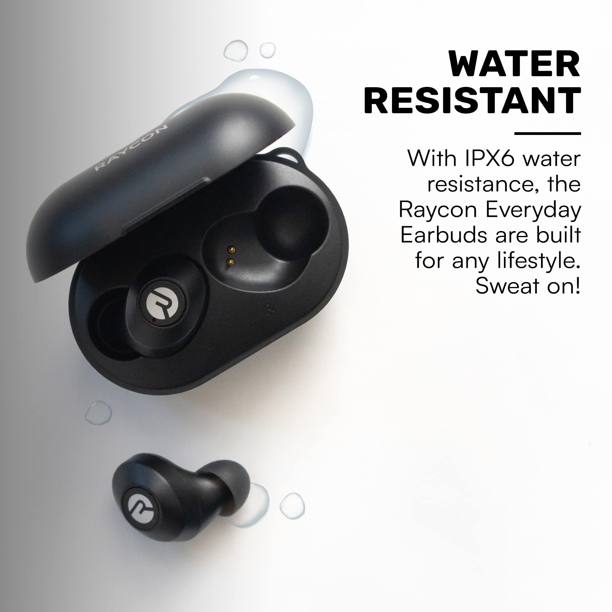 Raycon The Everyday Bluetooth Wireless Earbuds with Mic - True Wireless Stereo Sound, 32H Playtime, IPX5 Waterproof (Matte Rose Gold) for Workout, Running, Commuting & Office Use