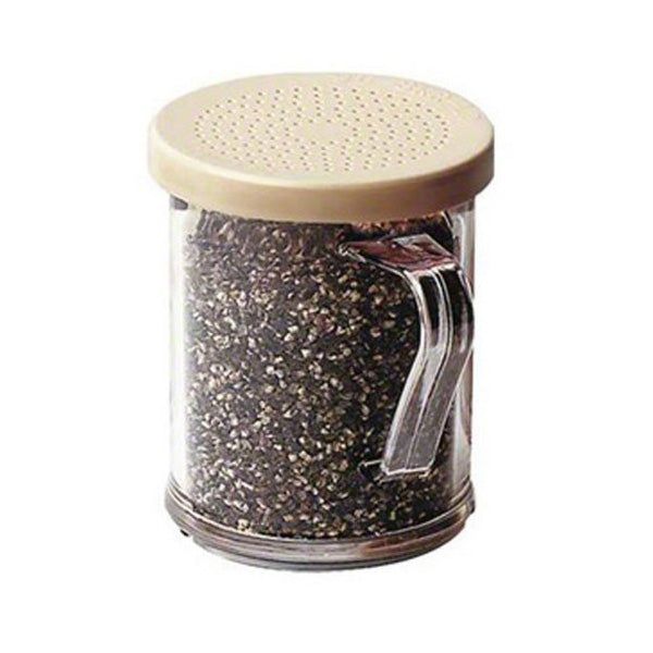 Cambro 96SKRD135 Camwear 10 oz Shaker & Dredge with Lid - Perfect for Spices, Seasonings & Powdered Sugar in Kitchens, Bakeries & Restaurants