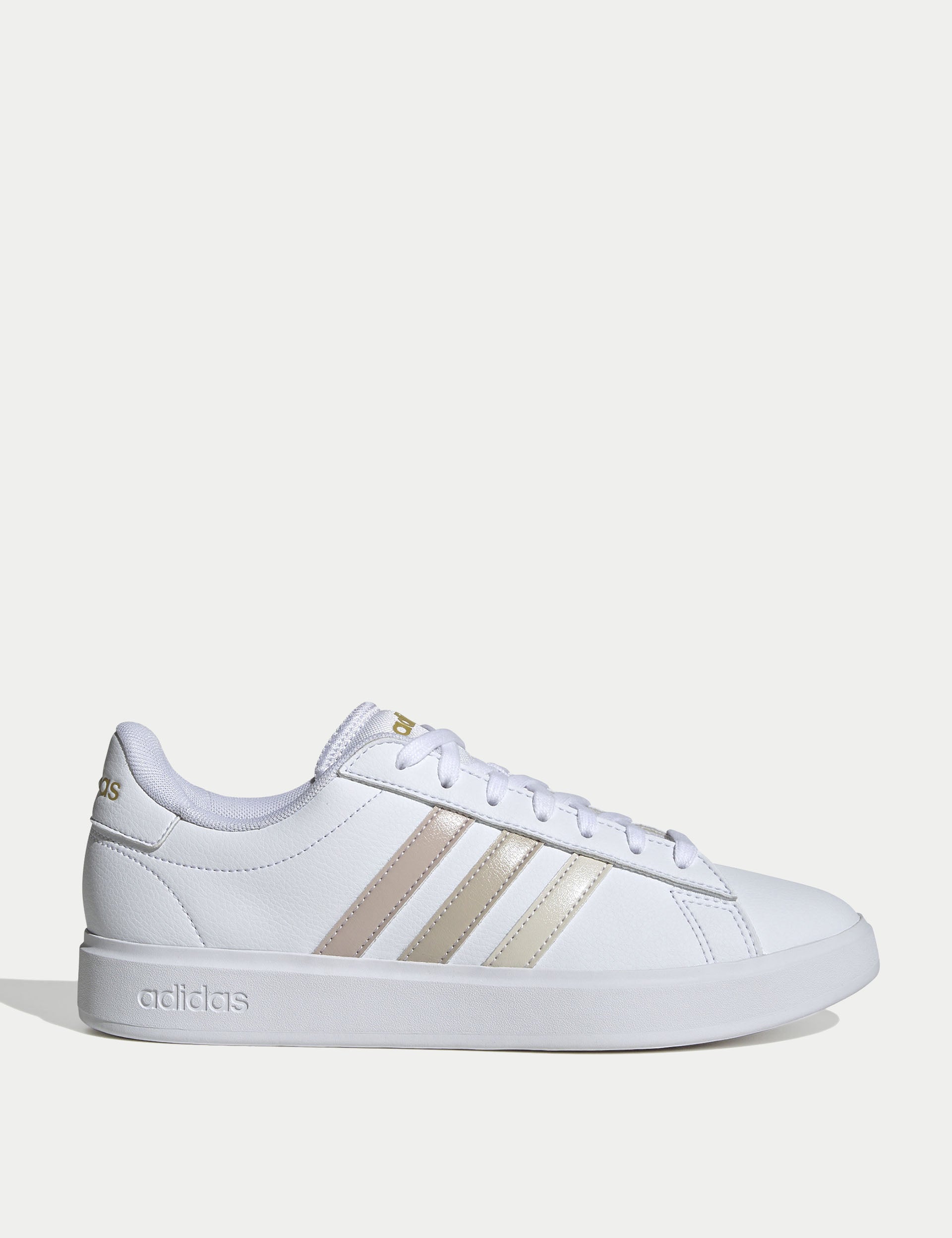 Adidas Grand Court 2.0 Sneakers - Cloud White/Wonder White/Wonder Beige | Comfortable Tennis Shoes for Women & Men | Perfect for Casual Wear, Gym & Outdoor Activities