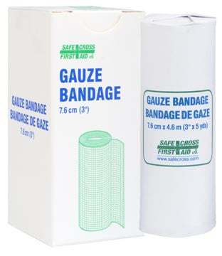 Medical Gauze Bandage Roll 3 Inch x 15 Feet (7.6cm x 4.6m) - Sterile Wound Dressing for First Aid, Burns & Surgical Care - 1 Roll per Box