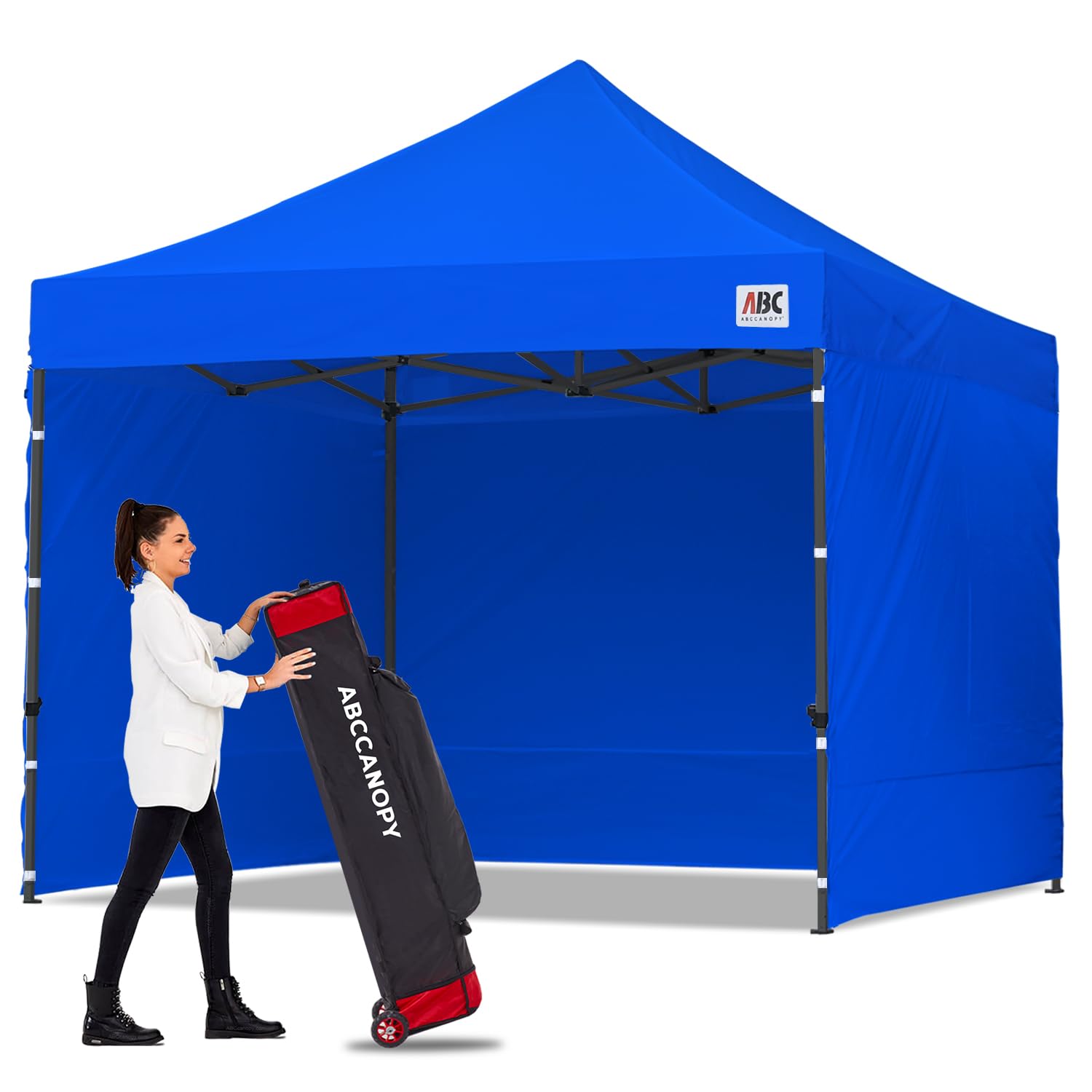 ABCCANOPY Heavy Duty 10x10 Pop Up Canopy Tent with Sidewalls - Royal Blue | Instant Shelter for Outdoor Events, Parties, Camping & Tailgating