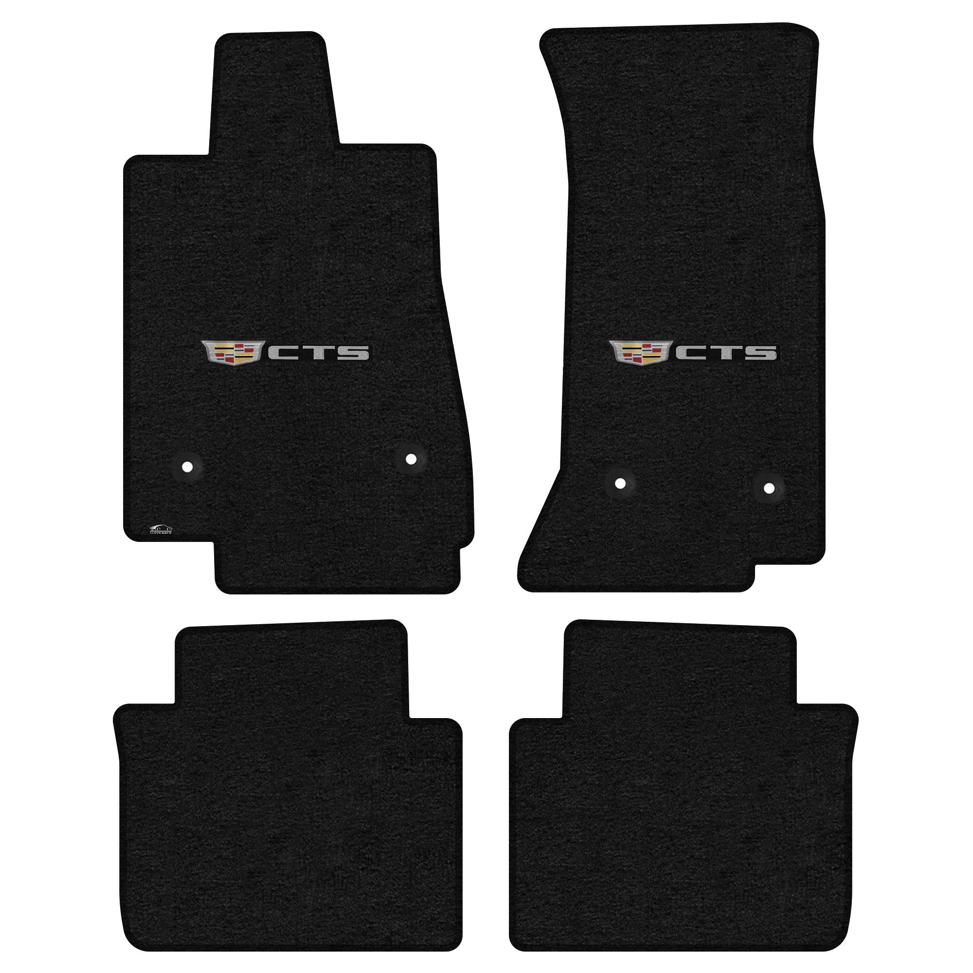 Premium Custom-Fit Carpeted Floor Mats for 2015 Cadillac CTS Sedan - 4-Piece Set with Centered Logo (Charcoal) | Luxury Car Floor Liners for Enhanced Comfort & Protection - Perfect for Daily Commutes, Road Trips & All-Weather Use
