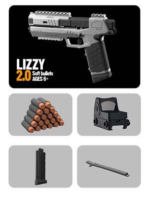 Cyberpunk 2077 Gecko 2.0 Dart Blaster - Manual Action Foam Dart Toy Gun for Nerf Battles, Cosplay & Collectibles - Perfect for Gaming Fans & Action Figure Enthusiasts