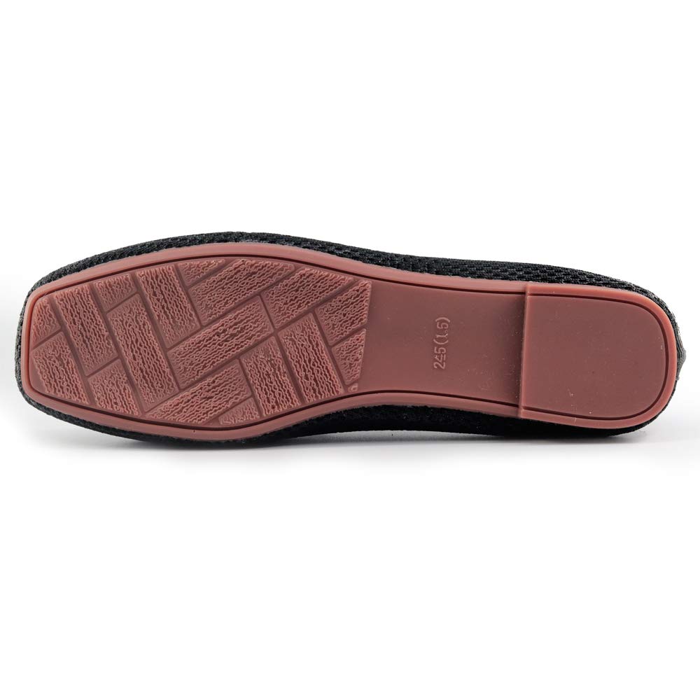 SOFMUO Women's Knit Ballet Flats - Lightweight Slip-On Loafers with Breathable Mesh for Work & Casual Wear | Comfortable Walking Shoes for Office, Travel & Daily Use
