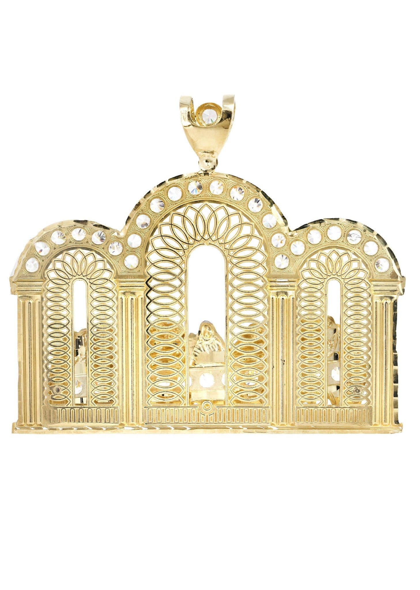 10K Gold Last Supper Pendant Necklace - 53.9 Grams Religious Jewelry for Men & Women - Perfect Gift for Baptism, Confirmation & Christian Holidays